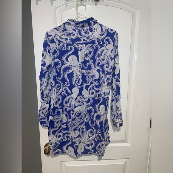 Lily Pulitzer Captivia Octopus Nautical Print Tunic Cotton 🌊⚓️🐙 Medium - Picture 5 of 8